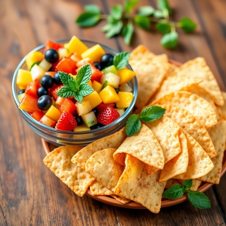 Fruit Salsa and Cinnamon Chips