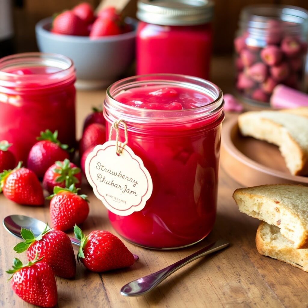 Strawberry Rhubarb Jam Recipe