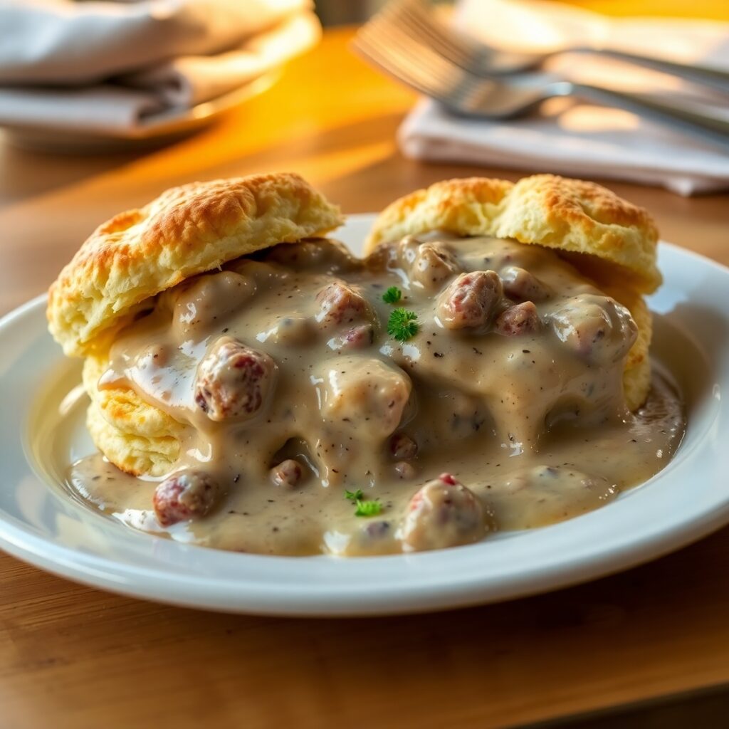 Homemade Biscuits and Gravy Recipe