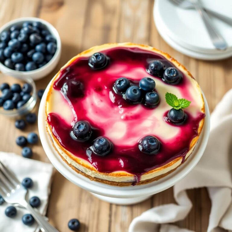 No Bake Blueberry Cheesecake