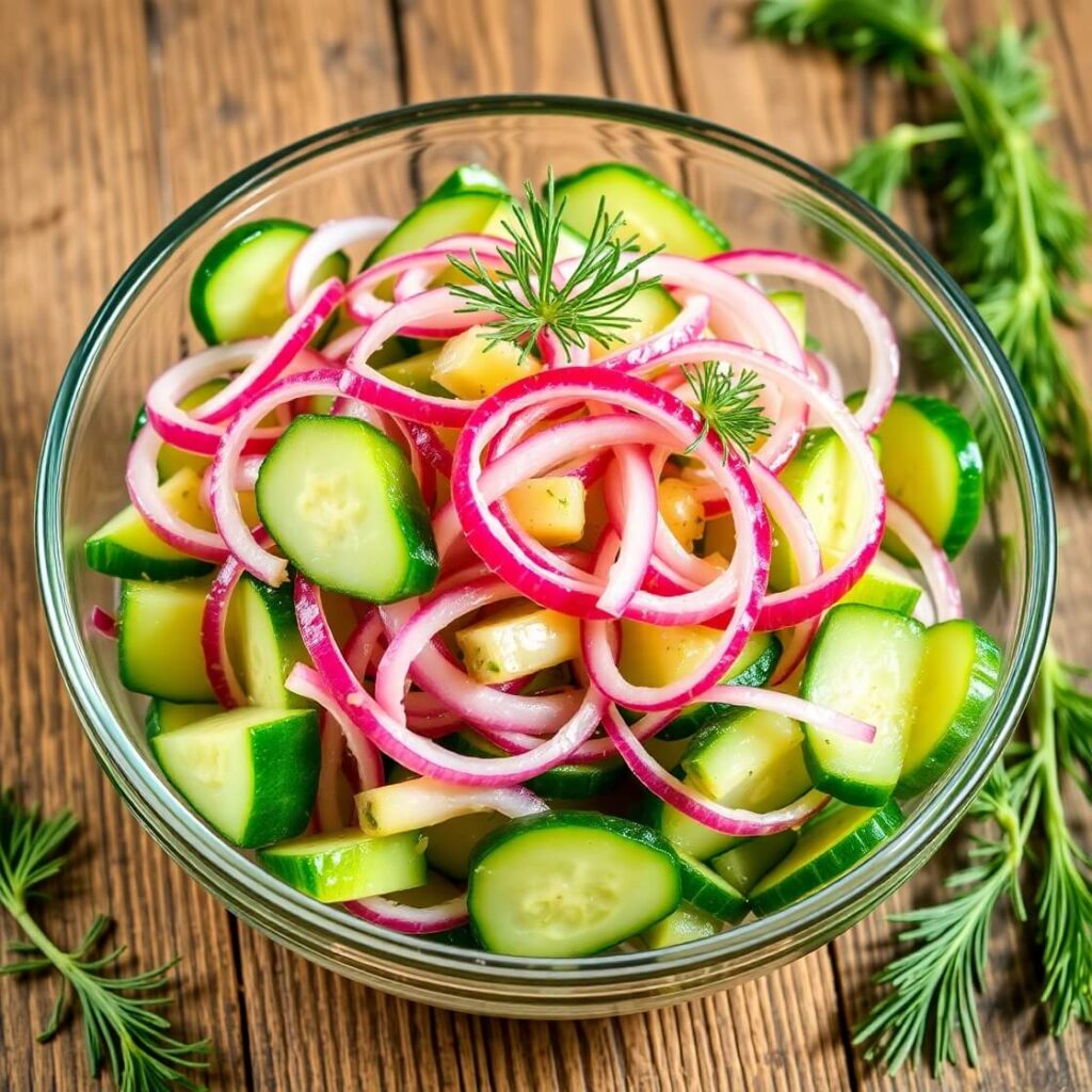 My Easy Cucumber Onion Salad Vinegar