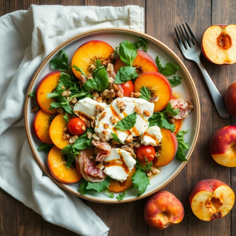 Peach Burrata Salad