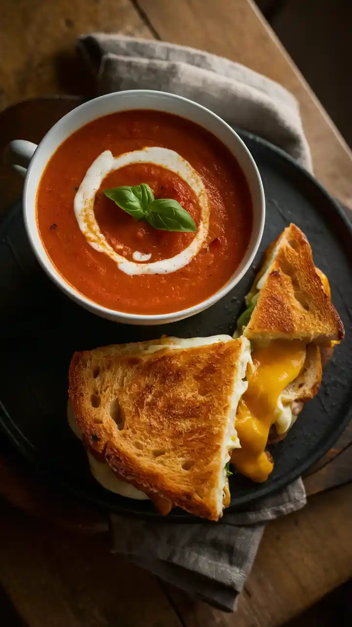 Grilled Cheese and Tomato Soup
