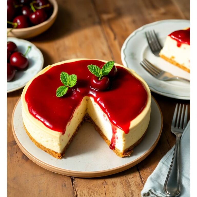 No Bake Cherry Cheesecake