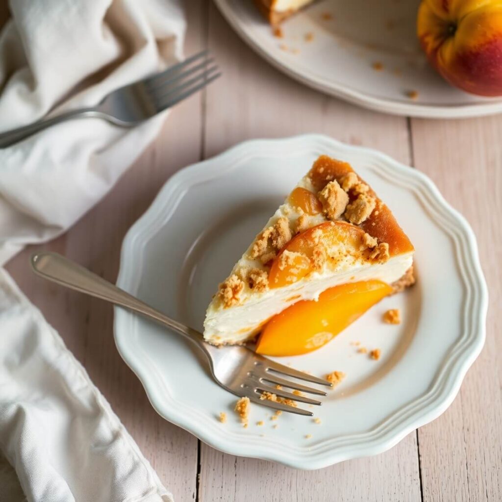 Peach Cobbler Cheesecake