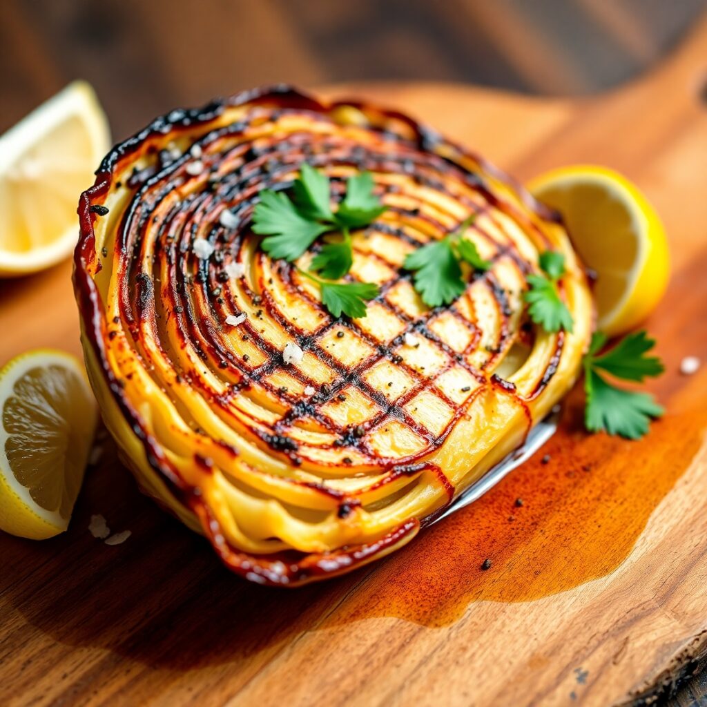 Grilled Cabbage With Spicy Dressing Recipe