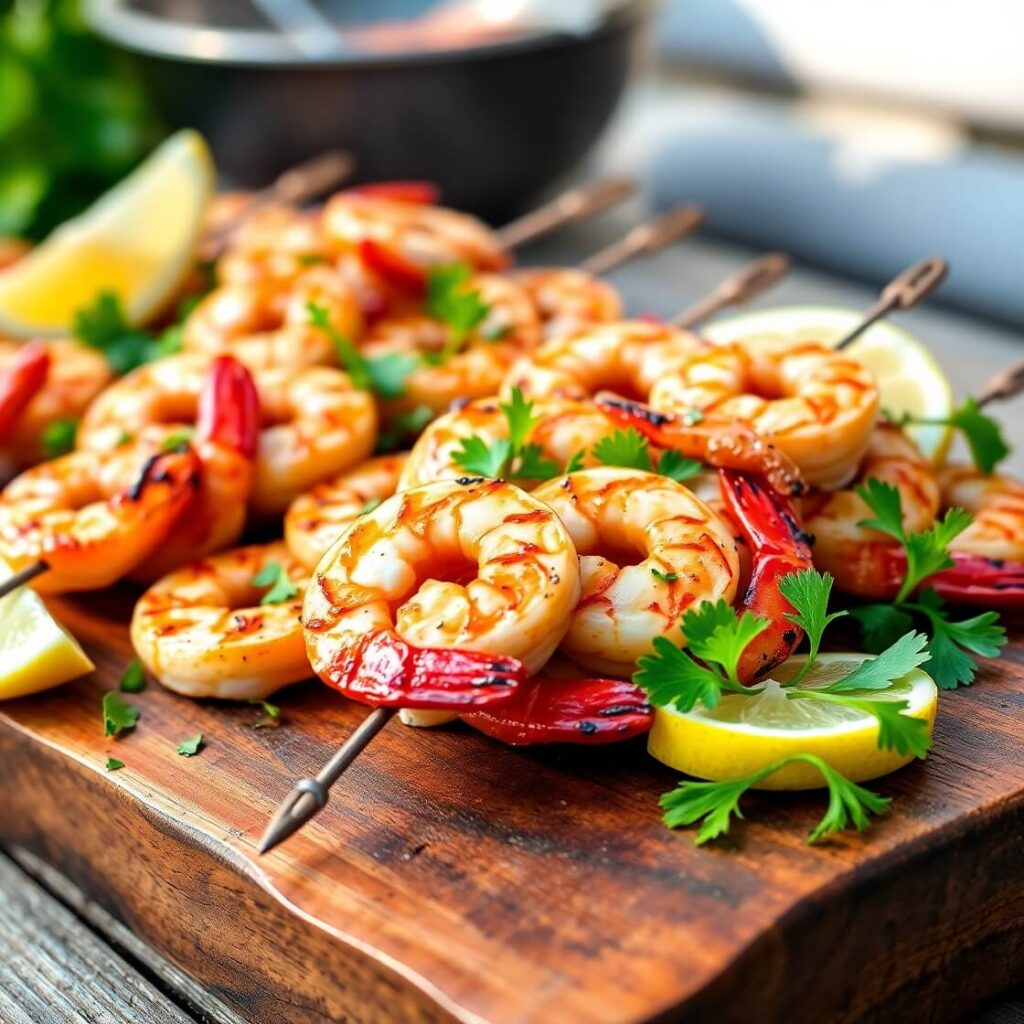 Shrimp Skewers Grill