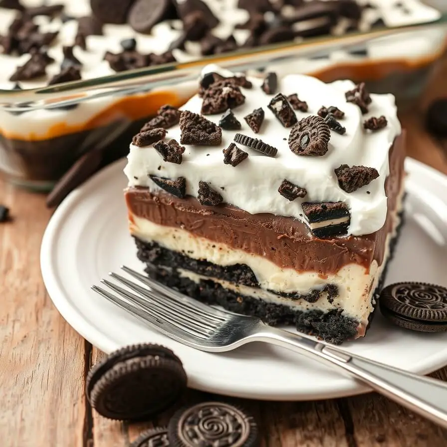 No-Bake Chocolate Oreo Lasagna Recipe