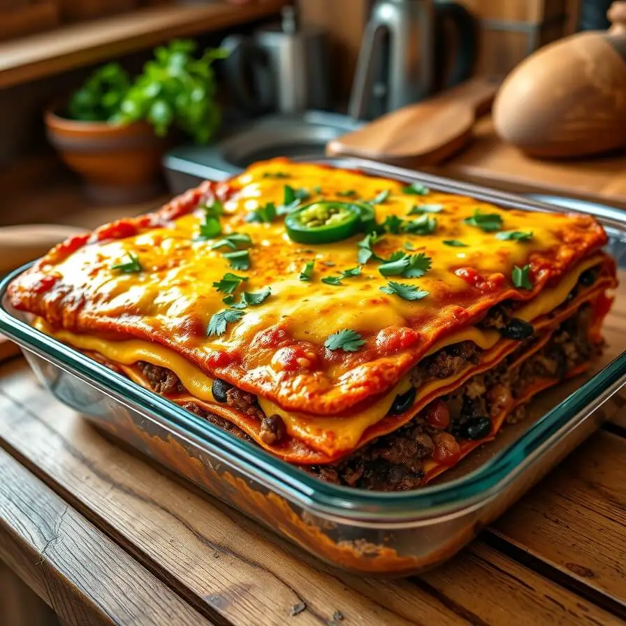 Mexican Lasagna with Tortillas Recipe