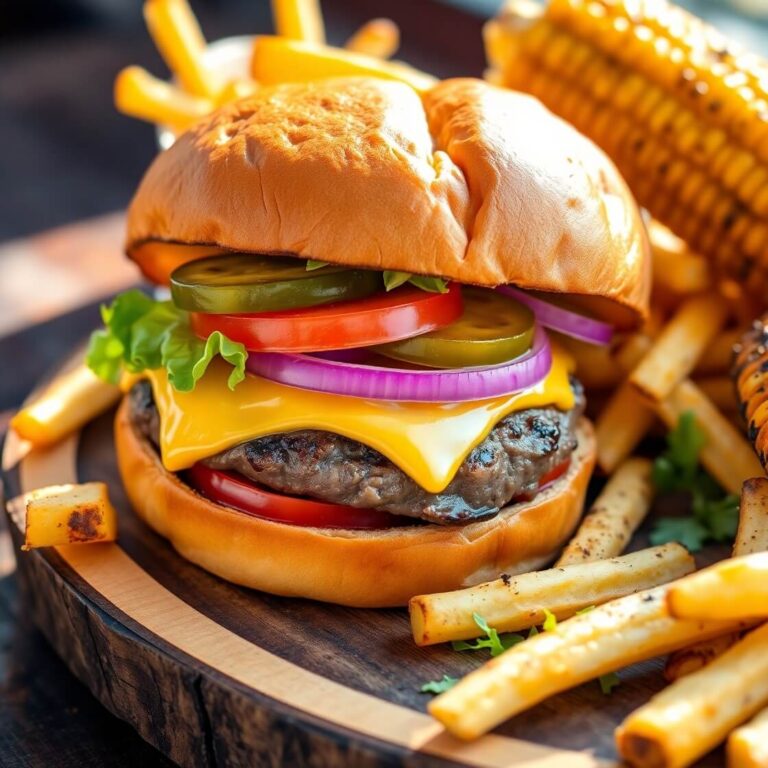 Burgers on Grill