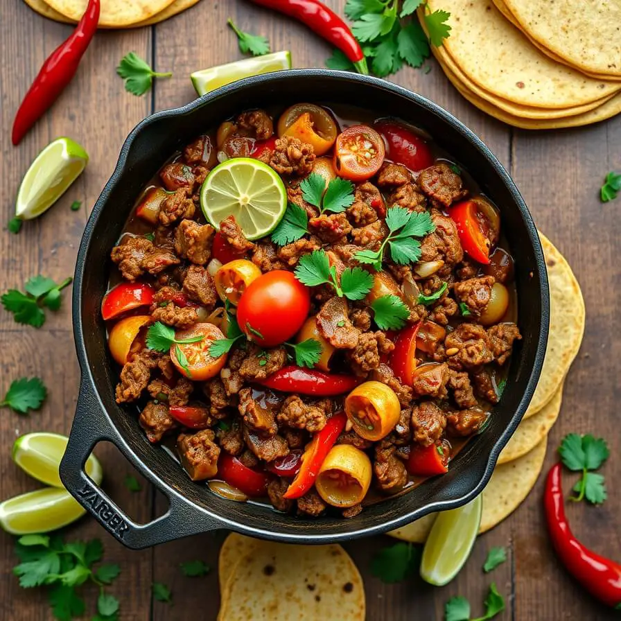 Skillet Mexican Ground Beef Recipe