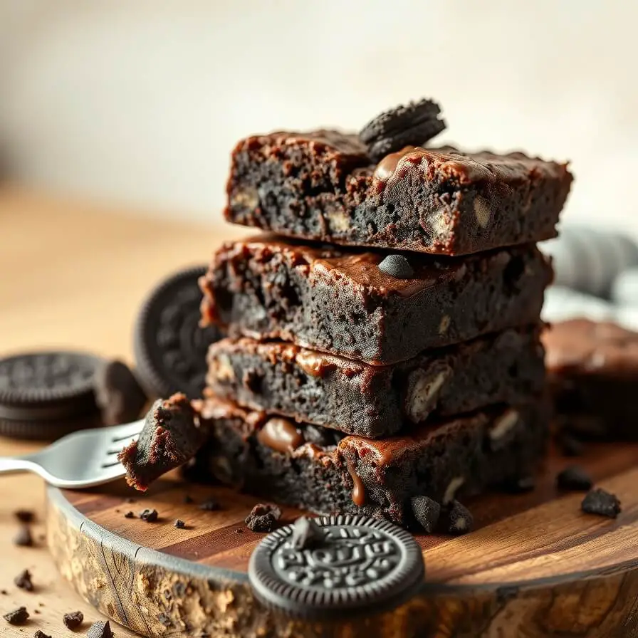 THICK & FUDGY Oreo Brownies Recipe