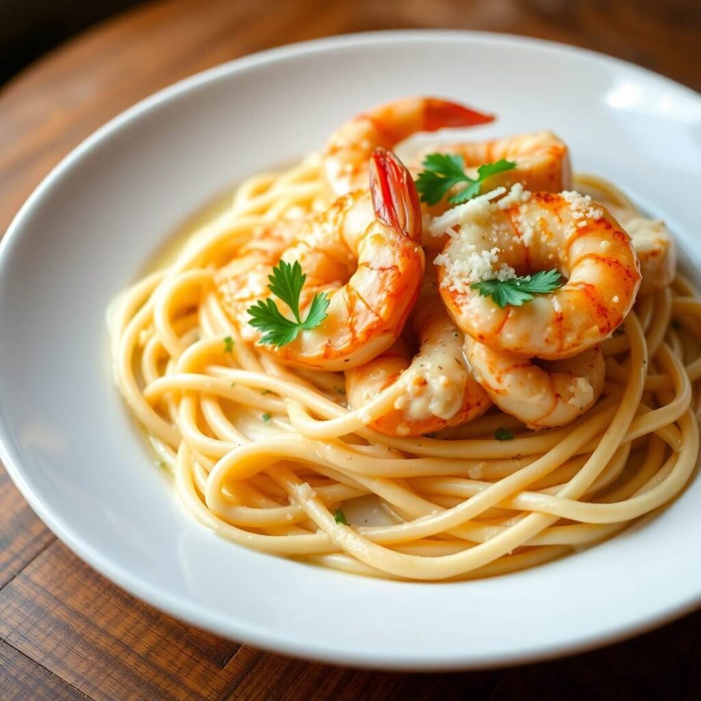 Chicken and Shrimp Alfredo