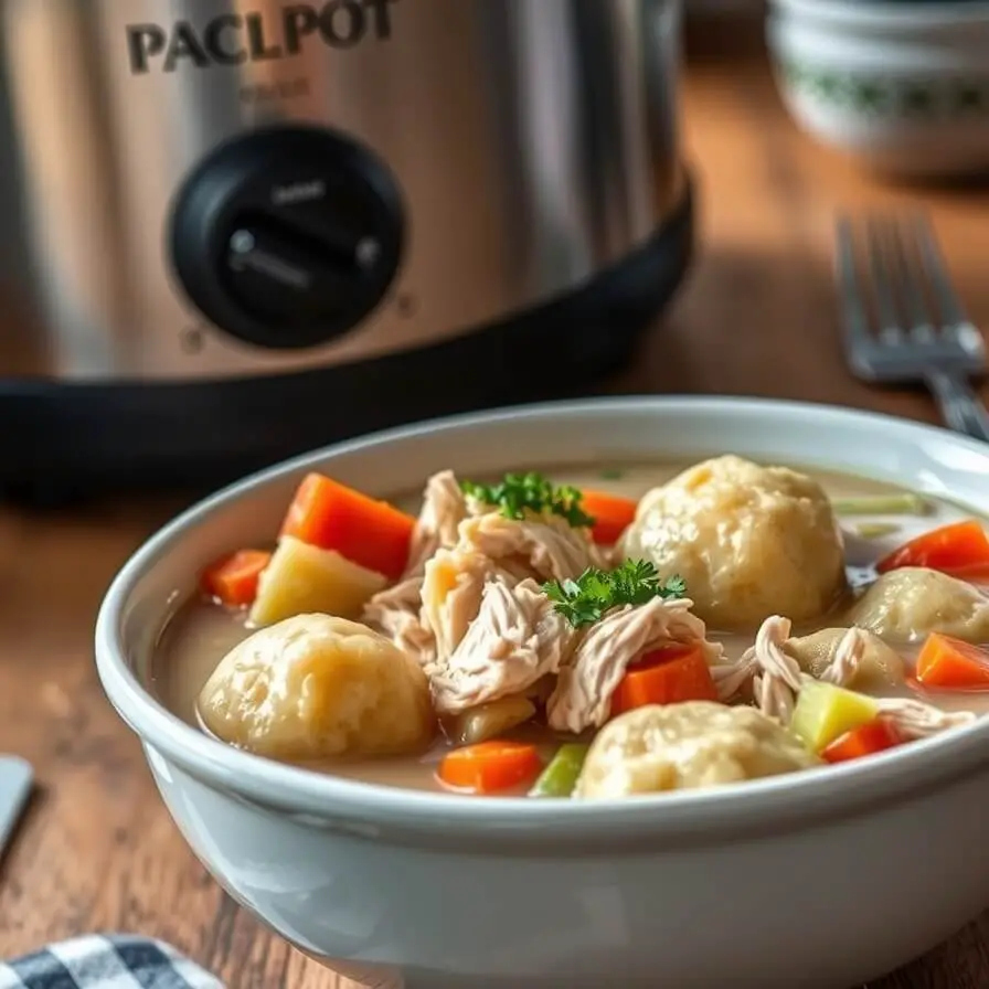 Crockpot Chicken and Dumplings Recipe