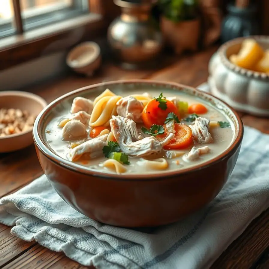 Creamy Chicken Noodle Soup Recipe