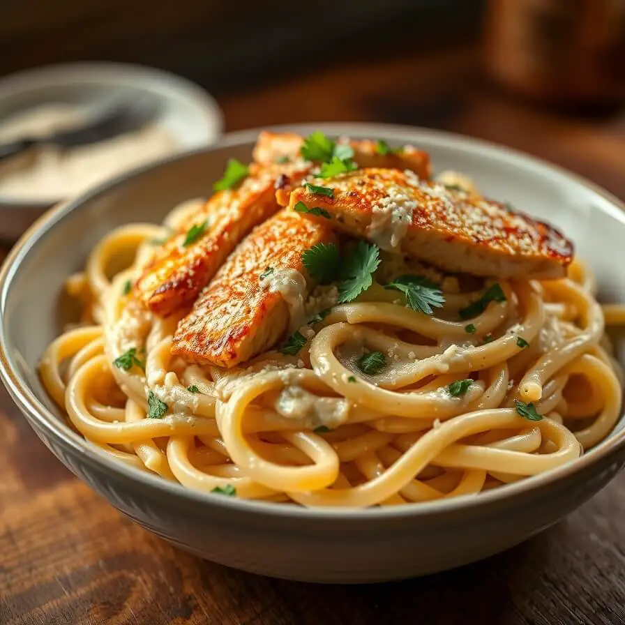 Creamy Garlic Chicken Pasta Recipe